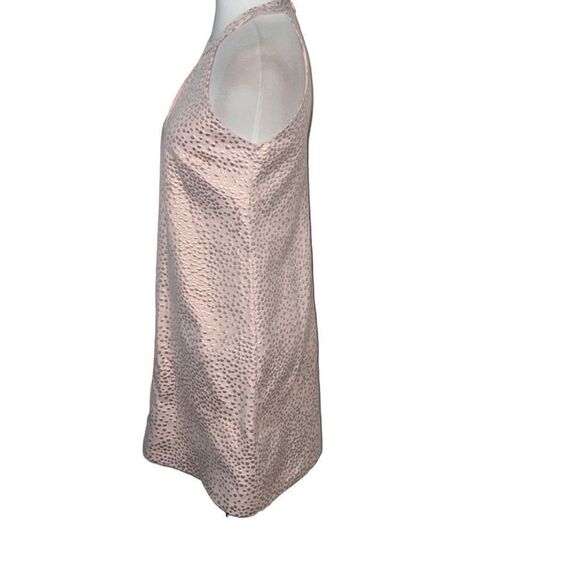 Amanda Uprichard Sleeveless Halter Dress Pink Rose Gold Polka Dots sz S Small - Picture 2 of 7
